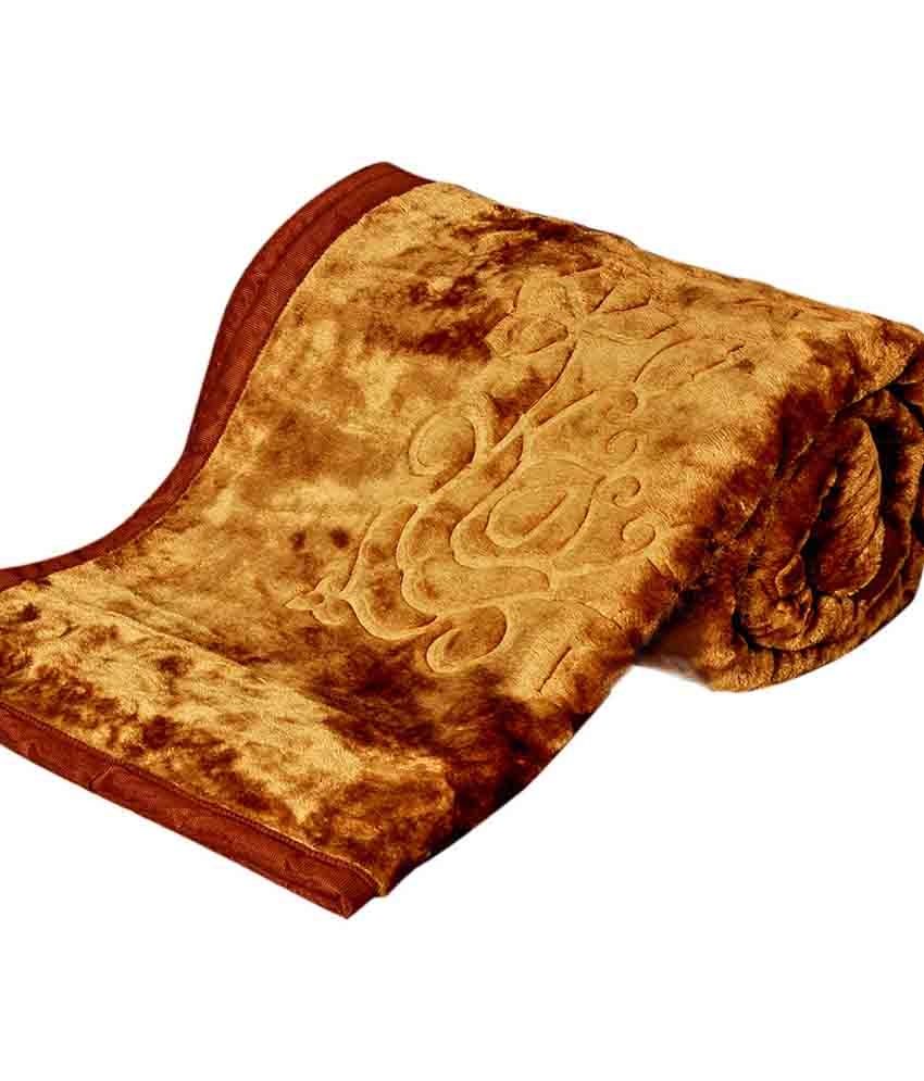 Jk Handloom Gold Embossed Korean Mink Double Bed Blanket Buy Jk