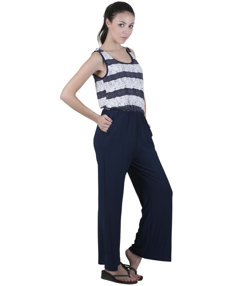 Vixenwrap Blue Cotton Lycra Jumpsuits Buy Vixenwrap Blue Cotton Lycra