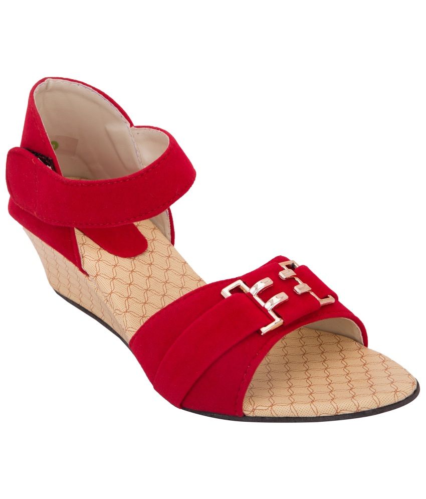 cute red wedges