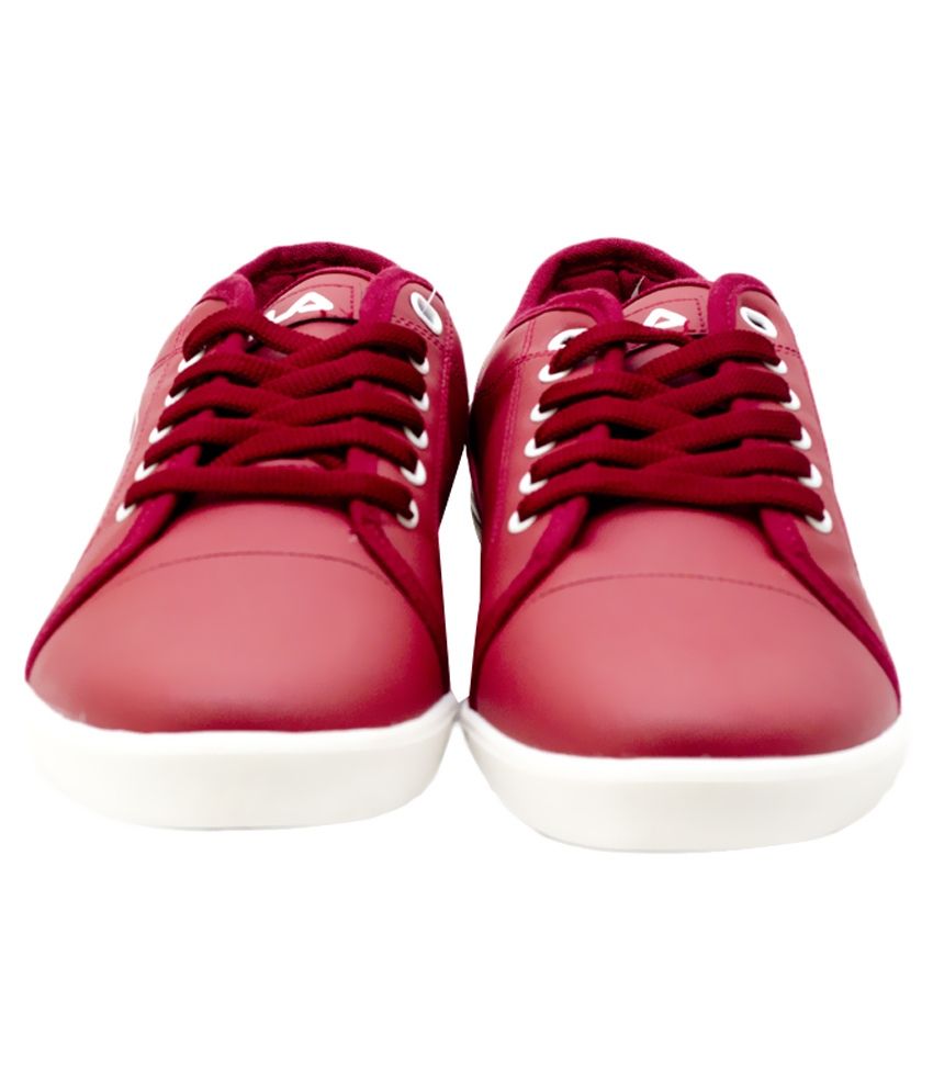 maroon fila shoes