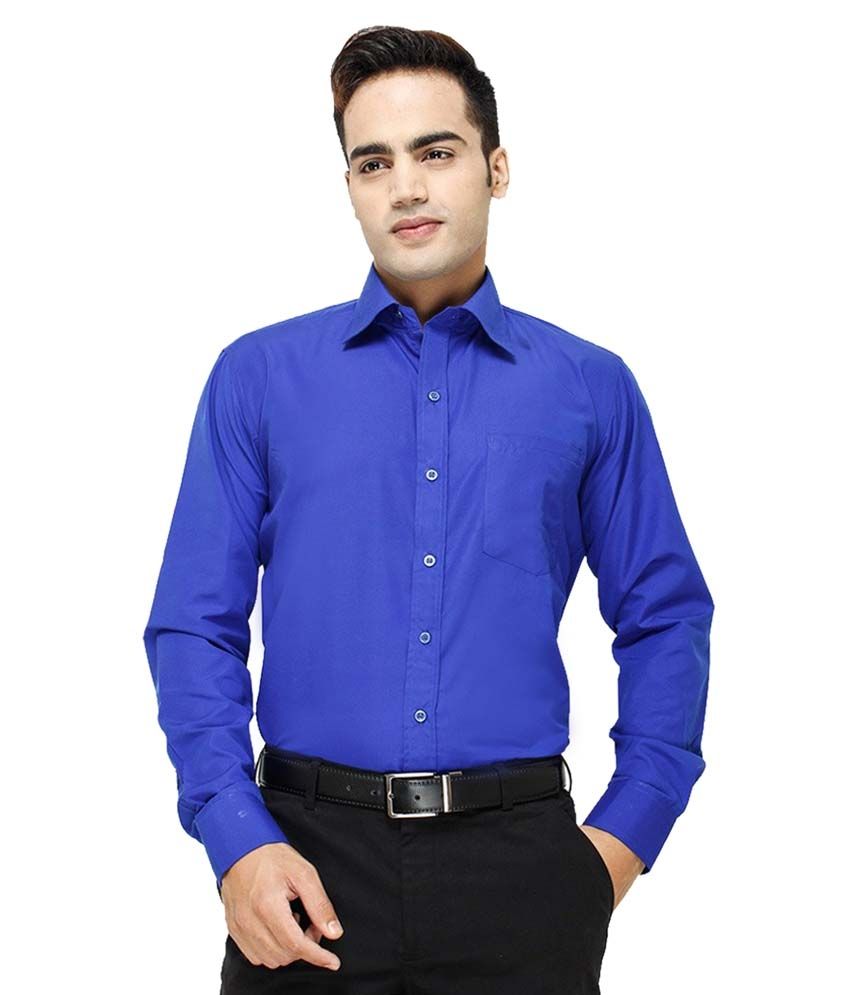 formal blue shirt combination