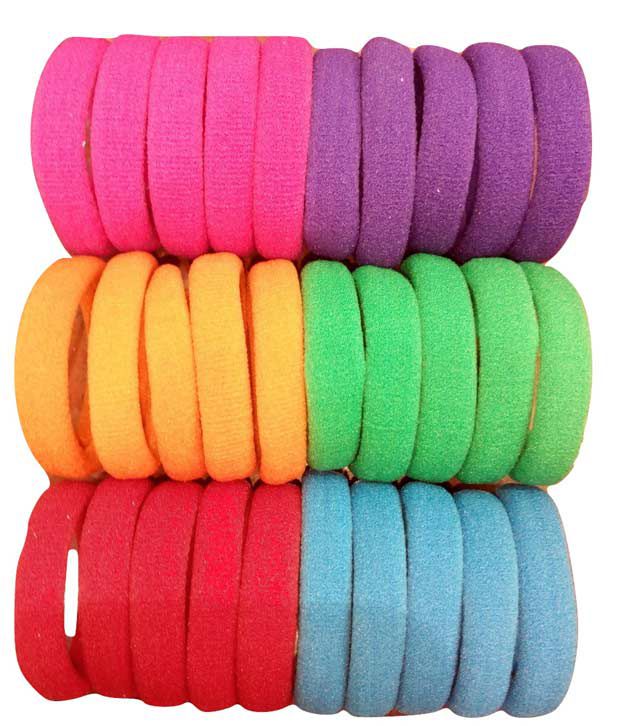 R B Knitwears Multicolour Fancy Rubberbands - Set of 30: Buy Online at ...