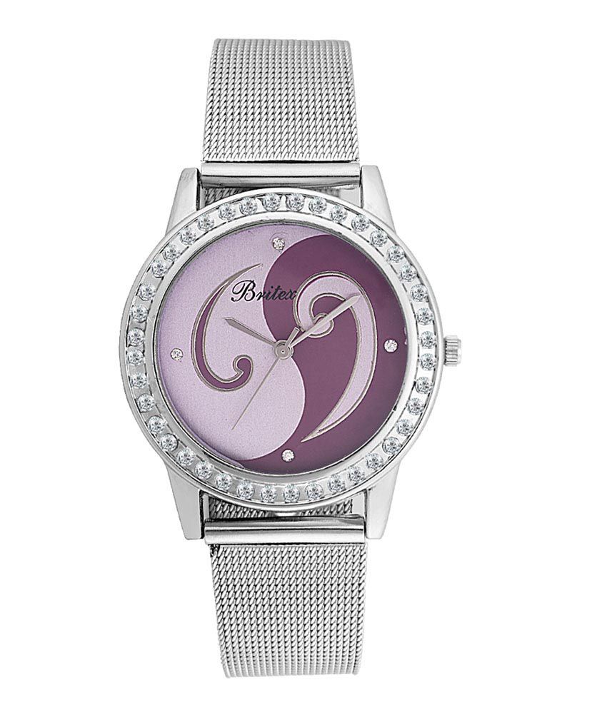 Britex La Mignon Pearl Master Analog Wrist Watch-Purple