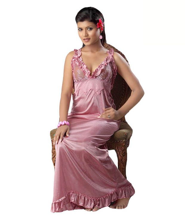 Buy Lucy Secret Pink Lace Nighty And Night Gowns Pack Of 6 Online At Best 