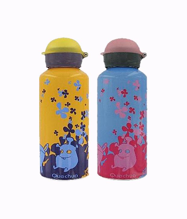 Quechua Water Bottle Printed Hiking Bottles & Cutlery (Yellow) Buy