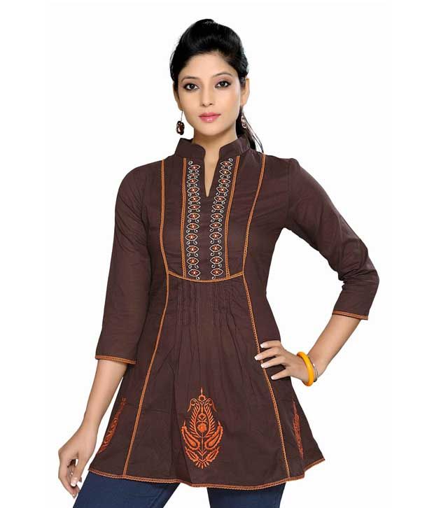 chocolate colour kurti design