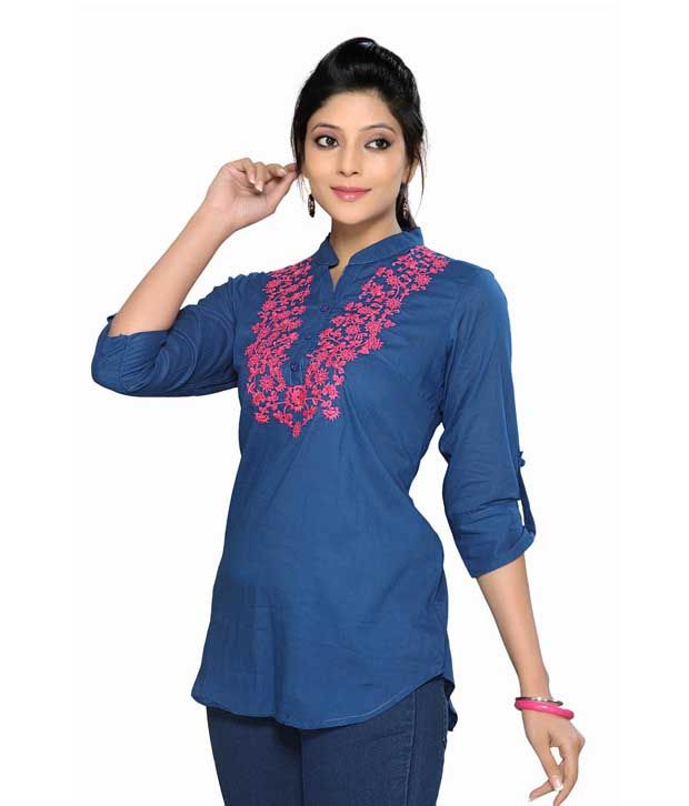 blue kurti with pants