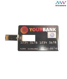 Microware Credit Card Shape Designer 8 GB Pen Drive