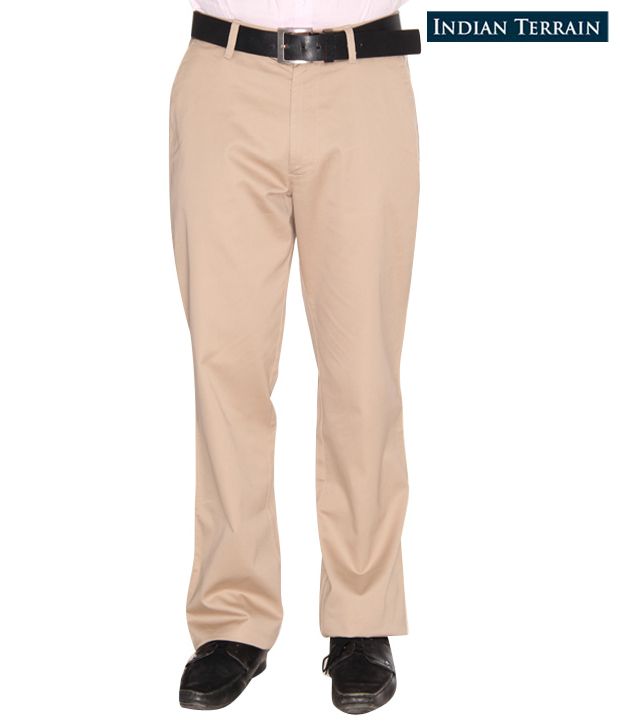 Indian Terrain Khaki Trousers - Buy Indian Terrain Khaki Trousers Online at Low Price in India 