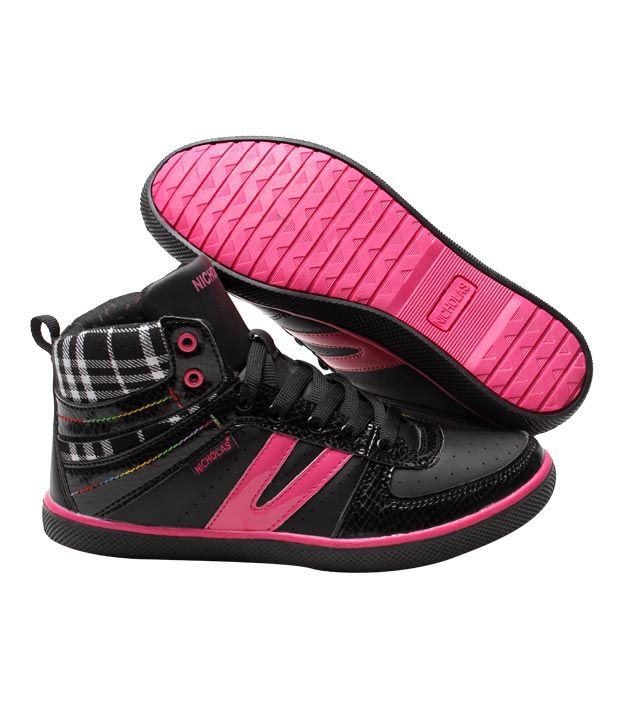 Nicholas Black &amp; Fuchsia Pink High Ankle Shoes Buy