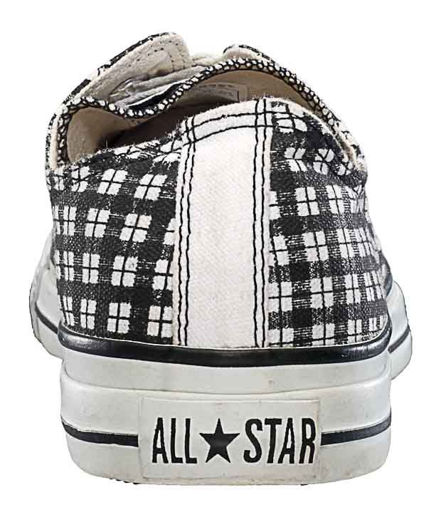 Converse Black & White Checkered Unisex Sneakers - Buy Converse Black & White Checkered Unisex 