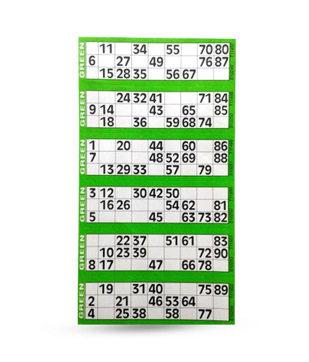Tambola Tickets With Green Border Buy Tambola Tickets With Green