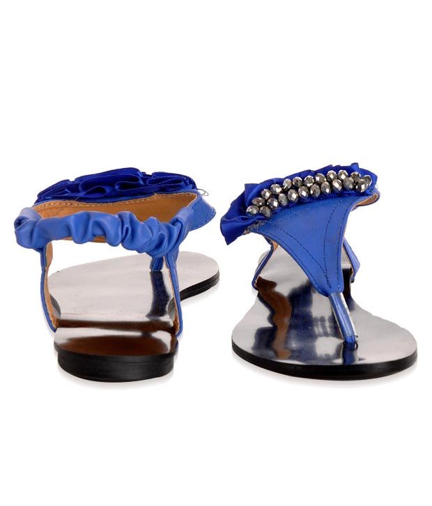 royal blue flat sandals