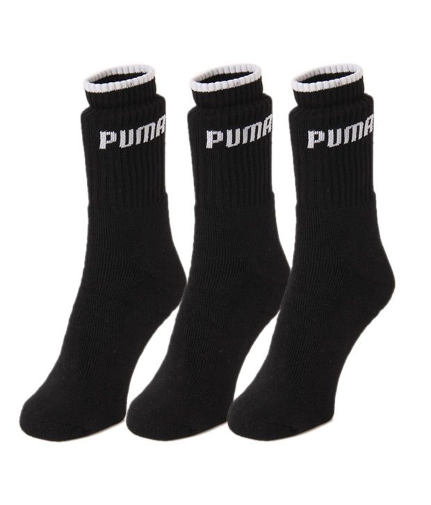 Puma Black & White Sport Socks - 3 Pair Pack: Buy Online at Low Price ...