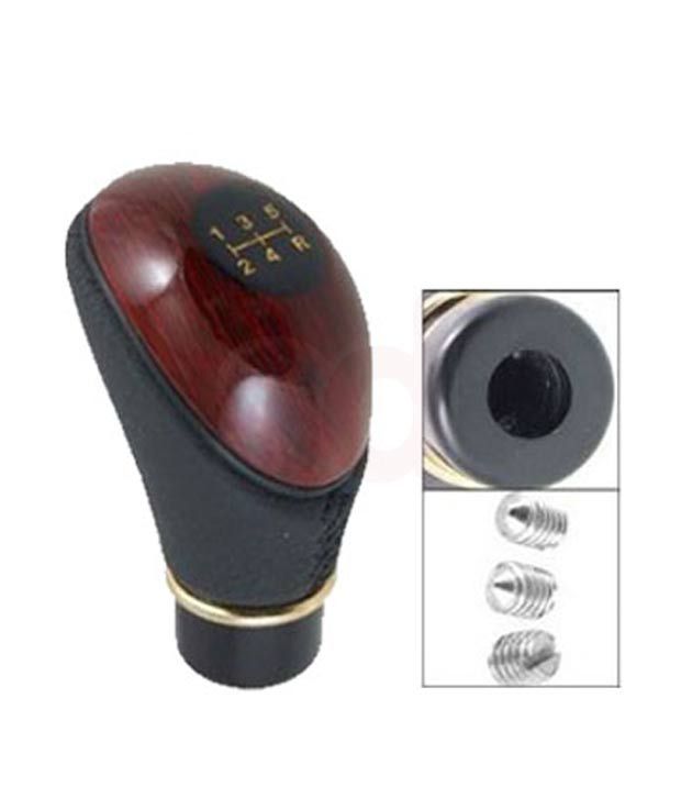 Speedwav Leather & Plastic Shift Lever Gear Knob Black Buy