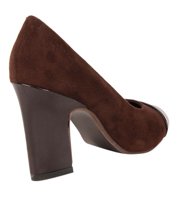 dark brown block heels