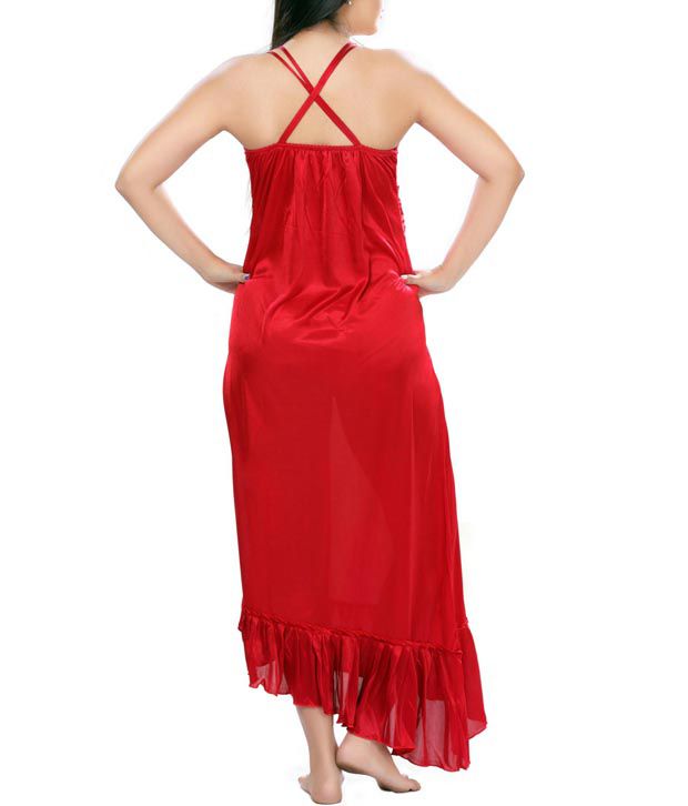 Buy Lucy Secret Maroon Long Nighty Online At Best Prices In India 
