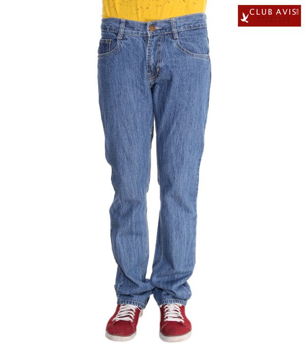 Club Avis USA Stylish Blue Slim Fit Jeans - Buy Club Avis USA Stylish ...