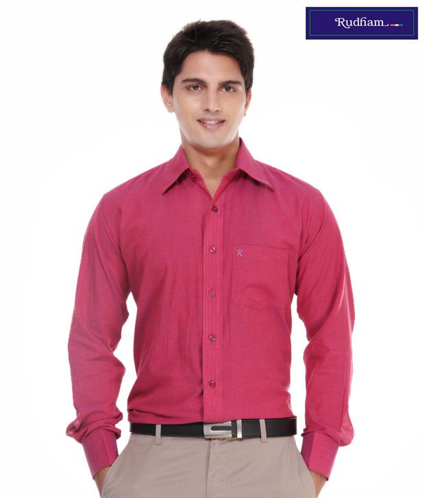 Mens Formal Shirt Full Sleeves Deep Pink CL2 GT4 | vlr.eng.br