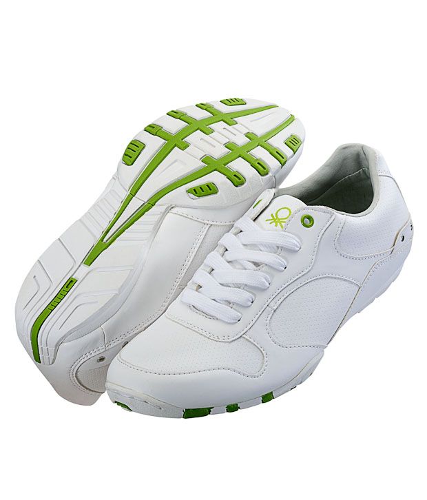 united benetton white shoes