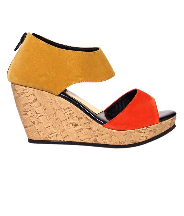 Butterfly Sober Yellow Wedge Heel Sandals Price in India ...