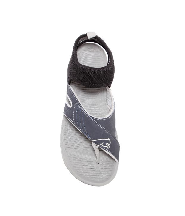 Puma Jiff II IND Grey \u0026 Black Sandals 