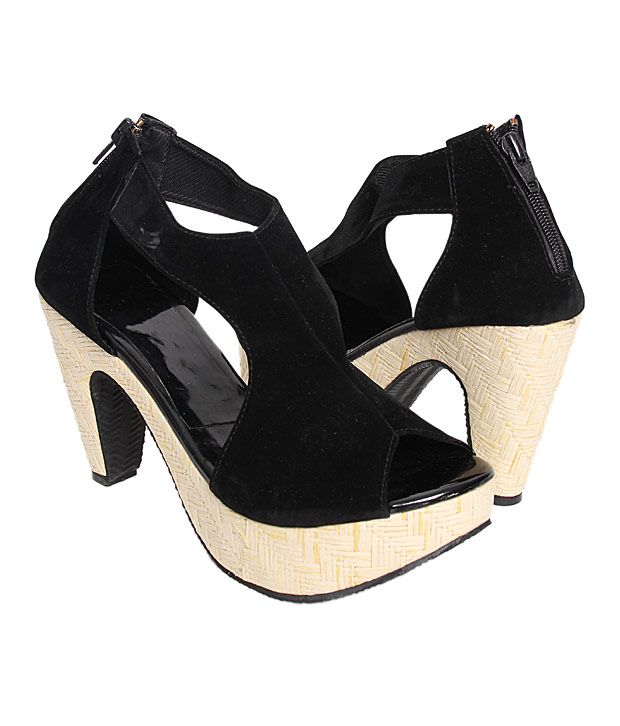 black butterfly high heels