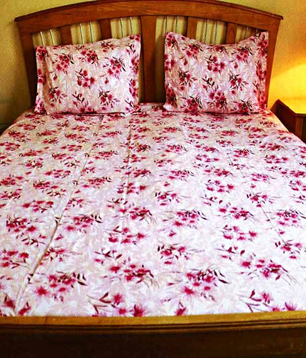 Bombay Dyeing Celsia 100 Cotton Floral Double Bed Sheet Buy Bombay
