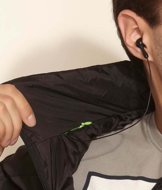 C.Vox Black Jacket With BuiltIn Washable Stereo Speakers & Earphone