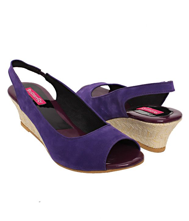 wedge sandals purple