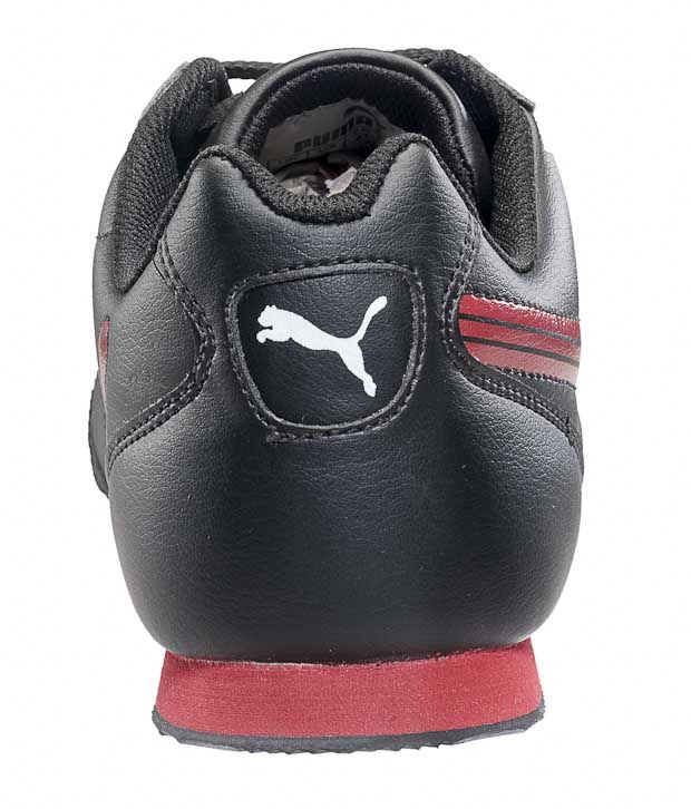 puma black and red tracksuit