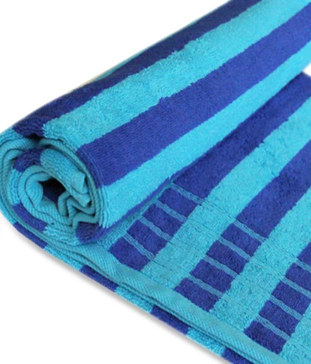 Comfy Towels Ocean Blue Striped Bath Towel - Buy Comfy ...