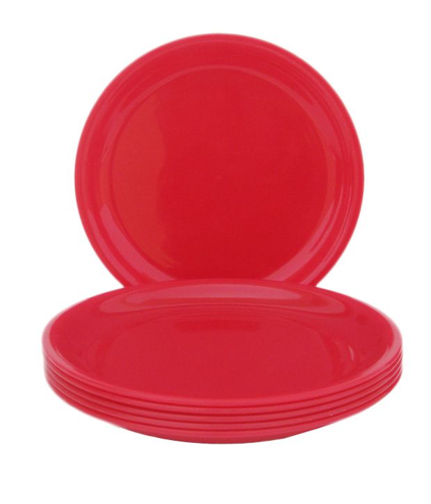     			Incrizma Red 6 Pcs Round Dinner Plate