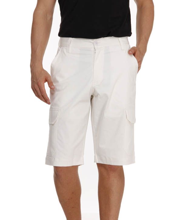 mens white shorts cotton