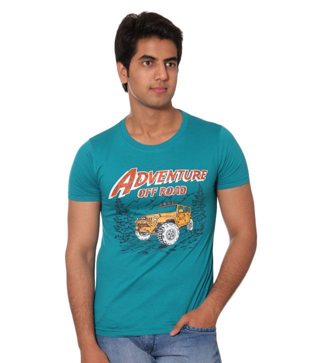 cyan t shirt