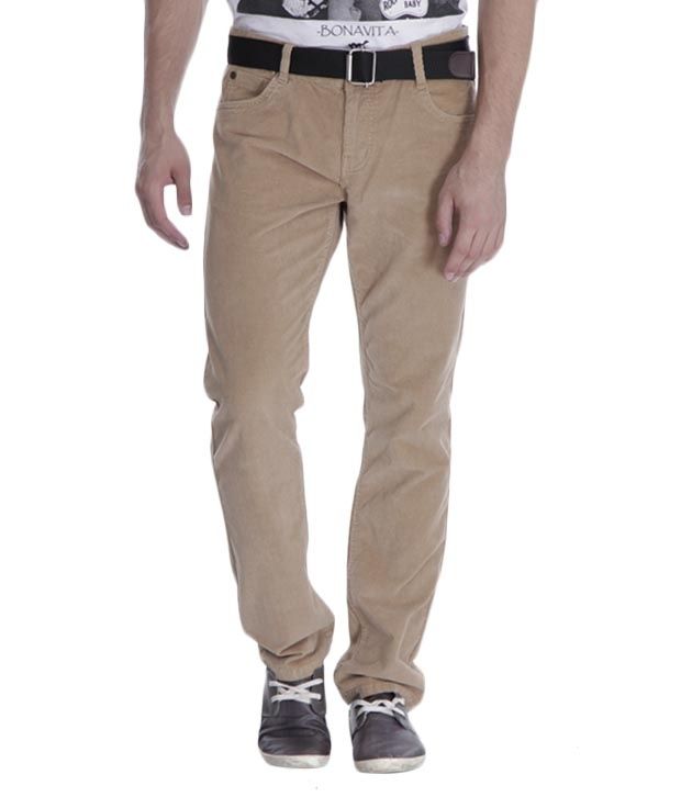 Fever Beige Corduroy Jeans - Buy Fever Beige Corduroy Jeans Online at Low Price in India - Snapdeal