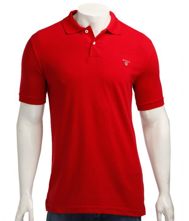 Gant Red Solids Polo T Shirt - Buy Gant Red Solids Polo T Shirt Online ...