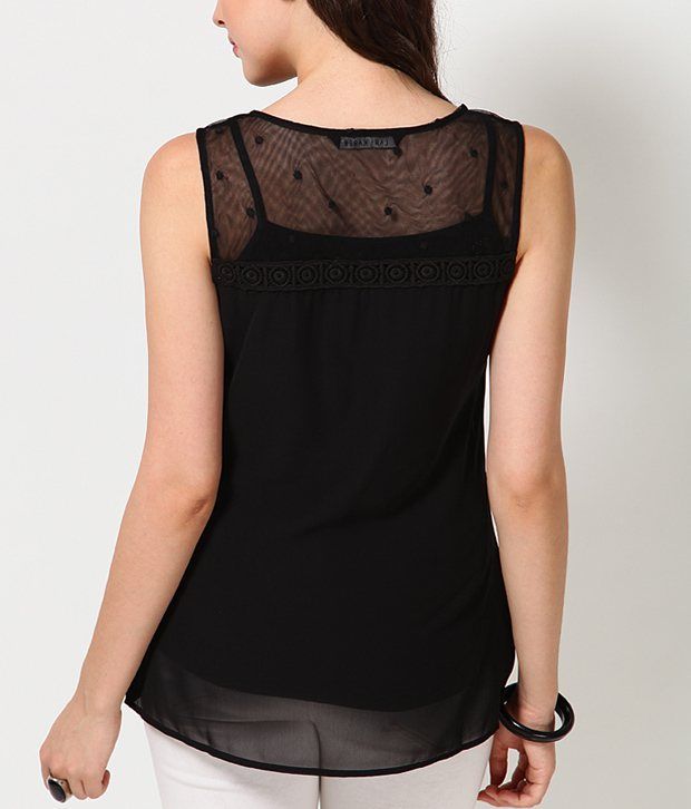 black cotton top womens