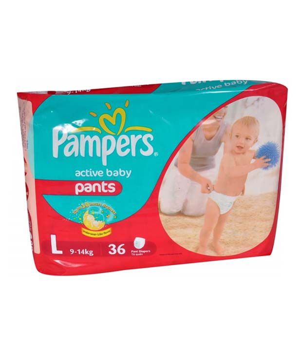 pampers active baby pants large
