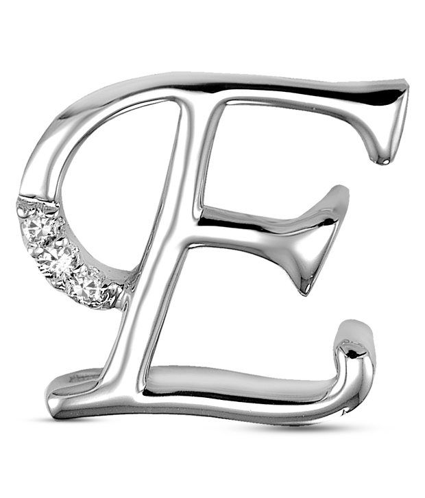 Kiara AD Silver 'E' Alphabet Pendant: Buy Kiara AD Silver ...