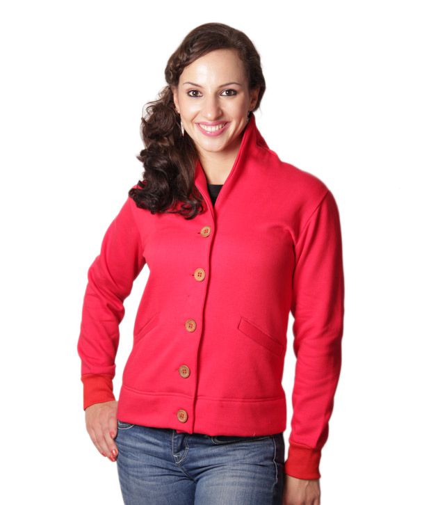 Buy Finesse Red Poly Cotton Jackets Online at Best Prices in India ...