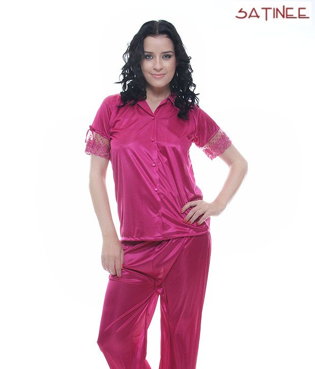 Buy Satinee Hot Pink Night Suit- Sat-1151 Online at Best ...