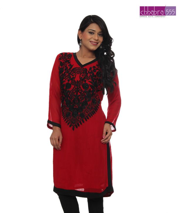 Red/black Abstract Printed Woolen Vela Kurti And Leggings Set |  forum.iktva.sa