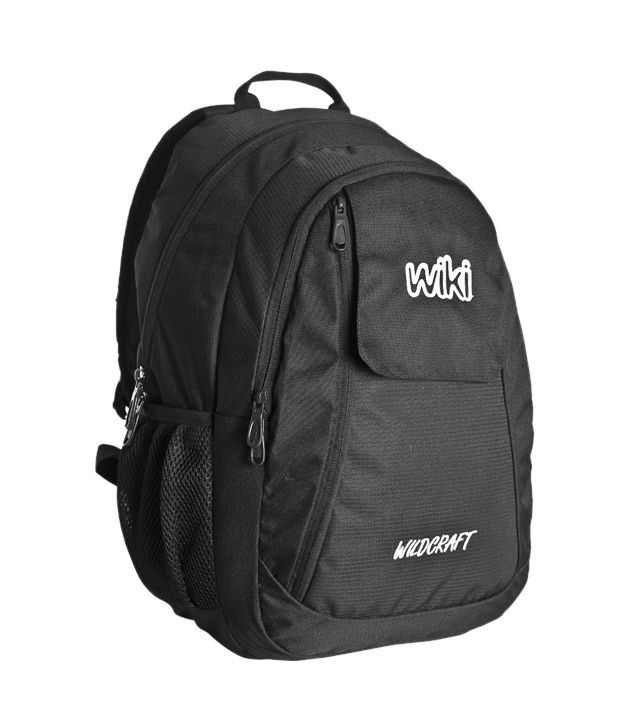wildcraft men black printed rucksack
