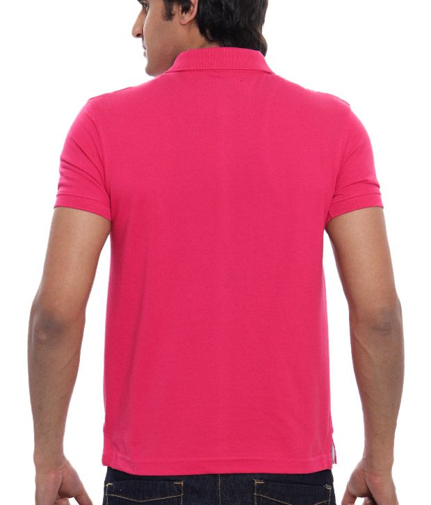 fuchsia pink polo shirt