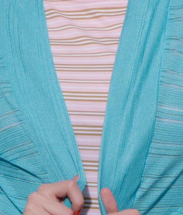 Buy Softwear BlackTurquoise Blue Mesh Shrugs Pack Of 2 Online at Best