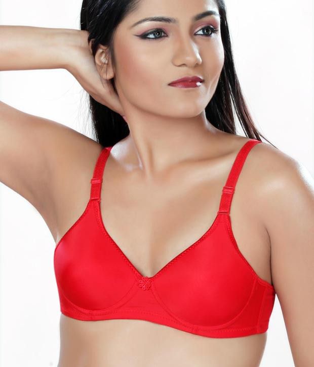 Buy Lucy Secret Red Polyester Spandex Underwired Bra Online At Best Prices In India Snapdeal 