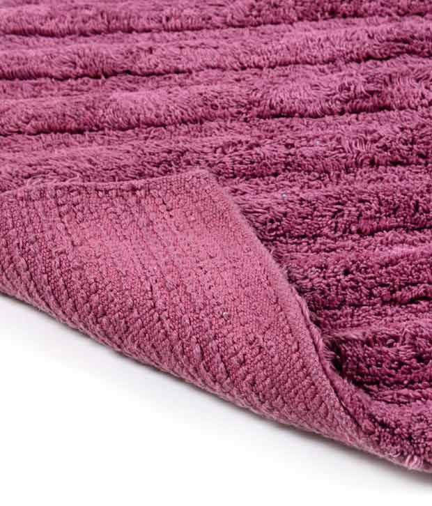 HomeFurry Purple H & V Stripes Bath Mat Buy HomeFurry Purple H & V