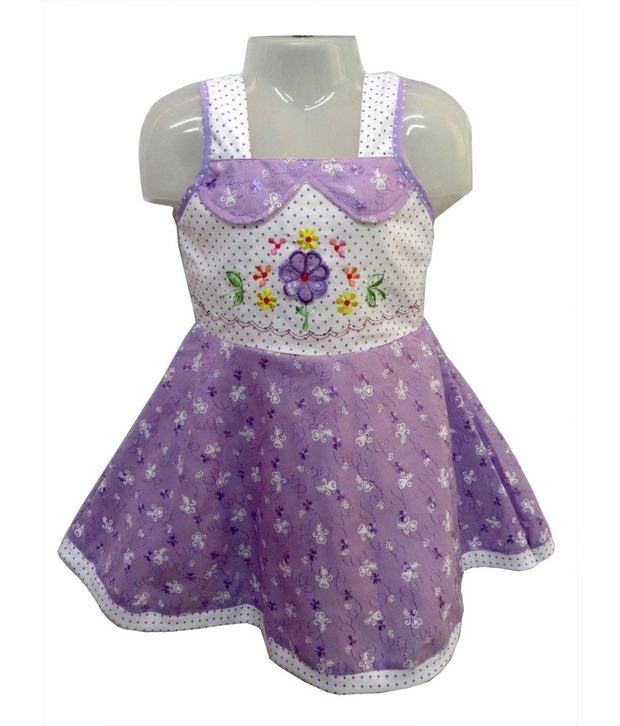 purple colour party frock