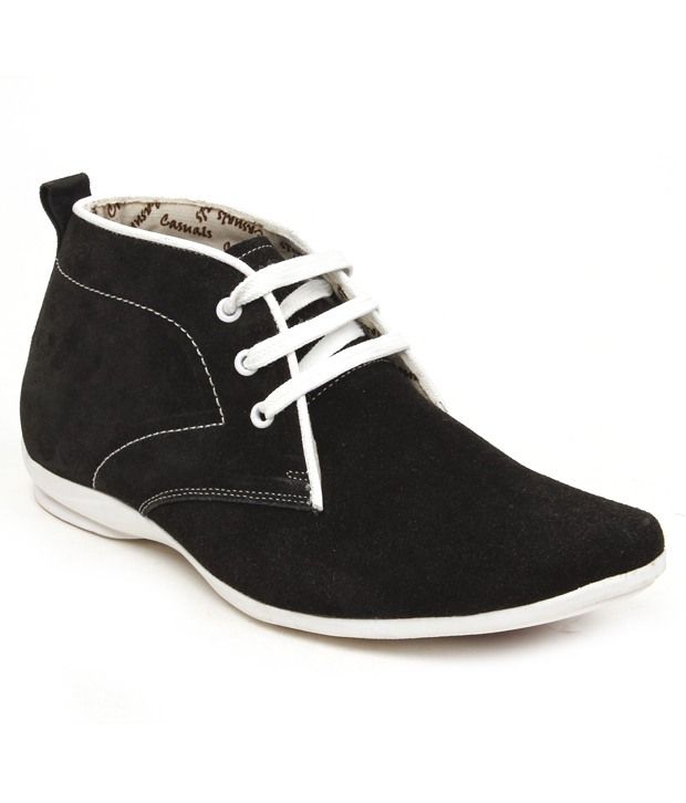 black ankle length shoes